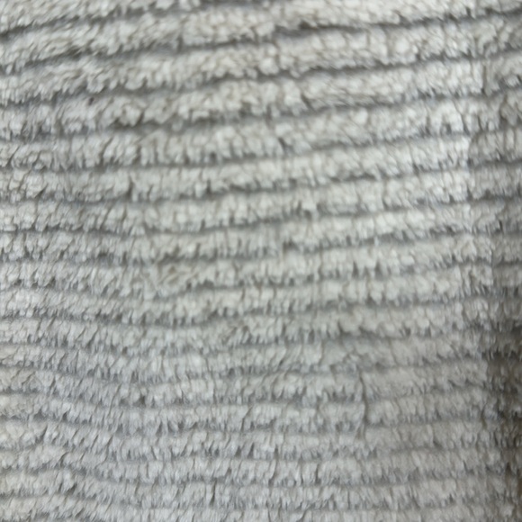 The North Face Girls OSO Striped Vintage White Hooded Fleece Jacket Medium 10-12 - Picture 6 of 12